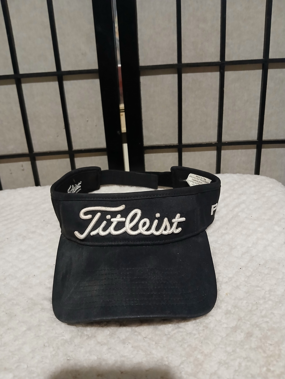 Titleist Black Visor with White Logo